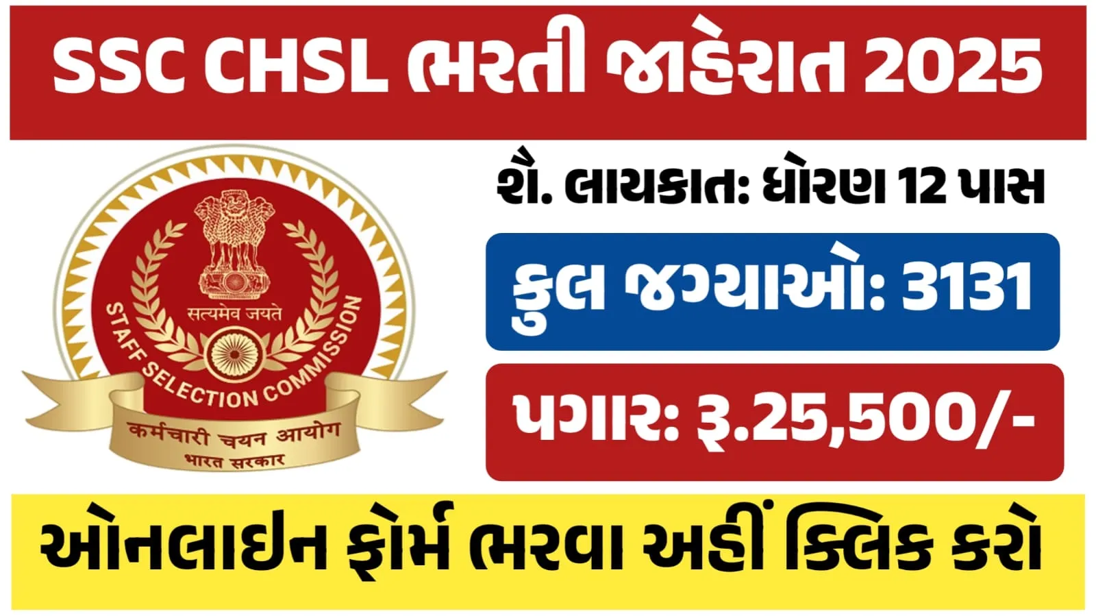 SSC CHSL Recruitment 2025